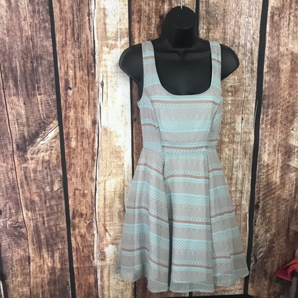 Peppermint Light Summer Print Shift Small